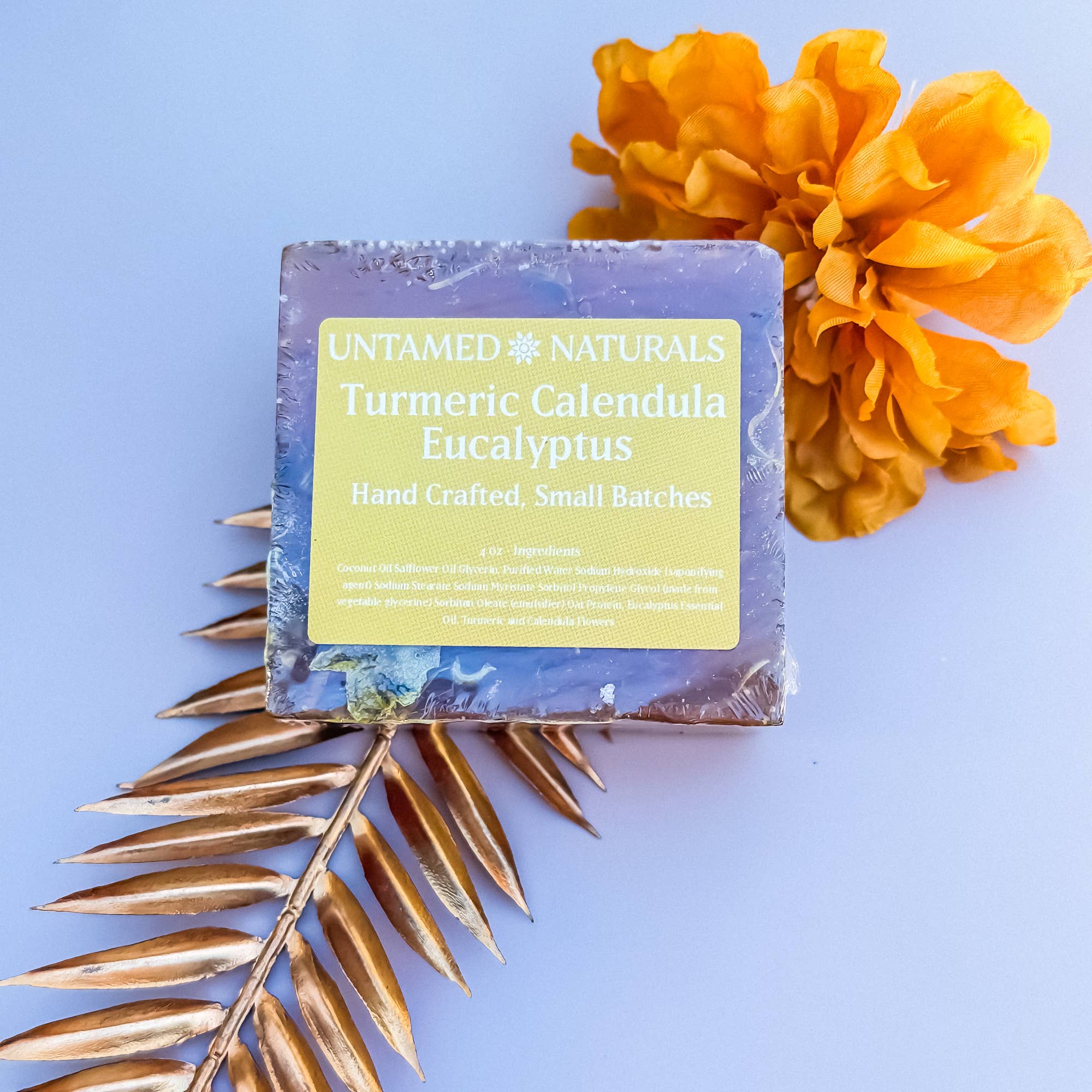 Untamed Naturals - Vendita all'ingrosso Saponette - Sapone alla Curcuma e Calendula con Eucalipto2