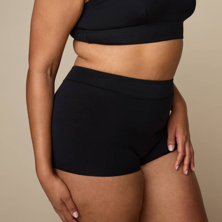 Cloud Cotton Highwaist Boyshort - Black for wholesale by Harper Wilde