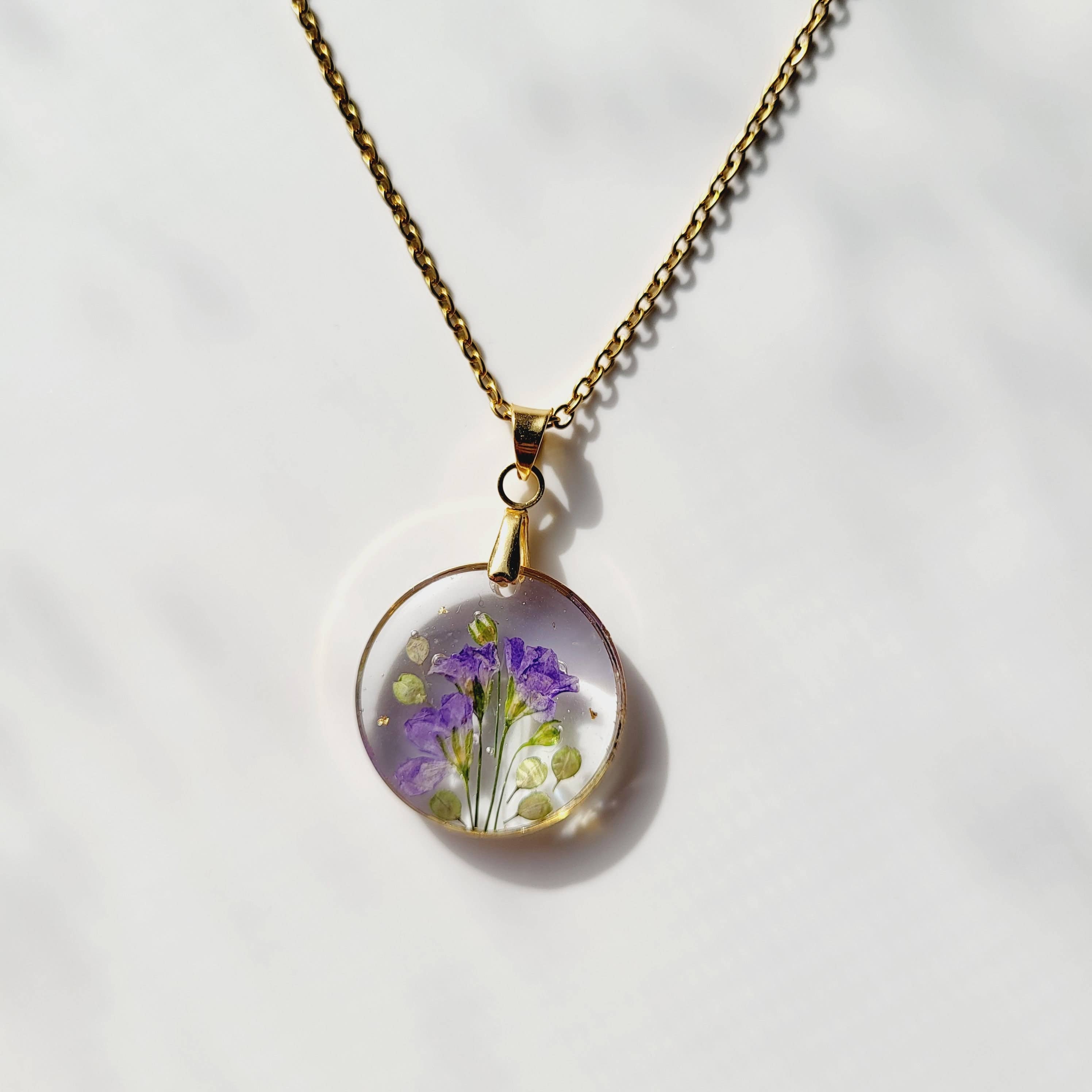 Rhodonco – Engroshandel Halskæde med vedhæng – September fødselsblomst halskæde - Morgenfrue5