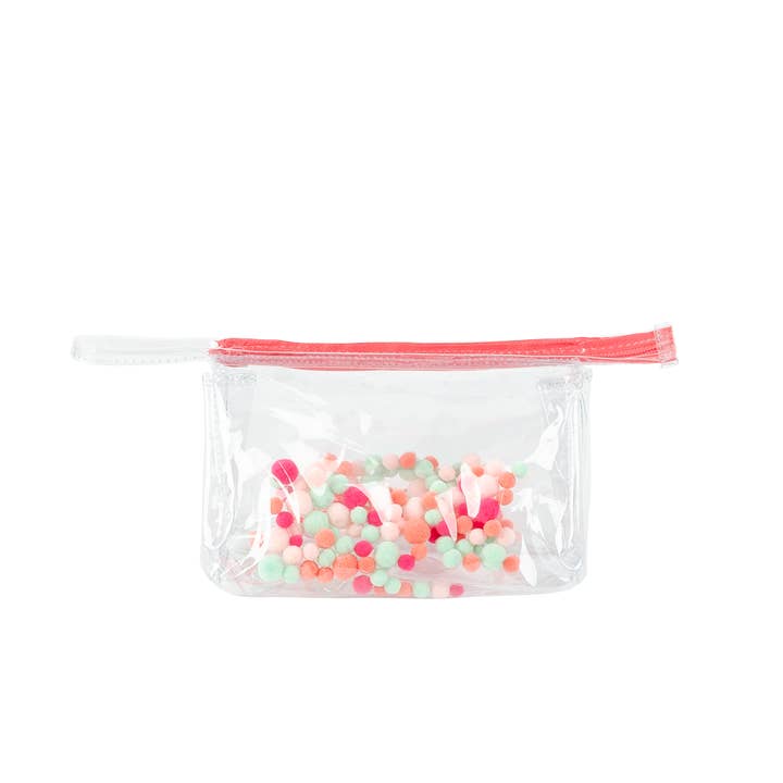 Talking Out of Turn - Wholesale Makeup/Cosmetic Bag - Jetsetter Pom Poms (great for holiday + valentines)1