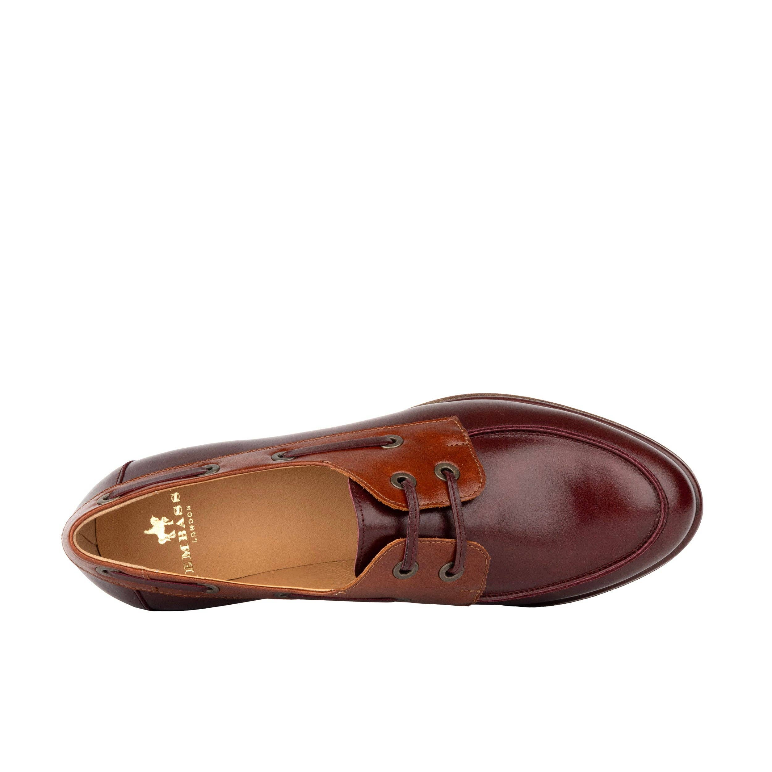 Embassy London – wholesale Boat shoes – Women’s – Boatie - Brown Mix - Women's leather boat shoe5