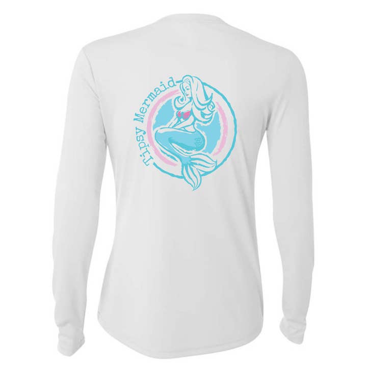 Tipsy Mermaid® UPF Sun Shirt White for wholesale by Tipsy Mermaid®