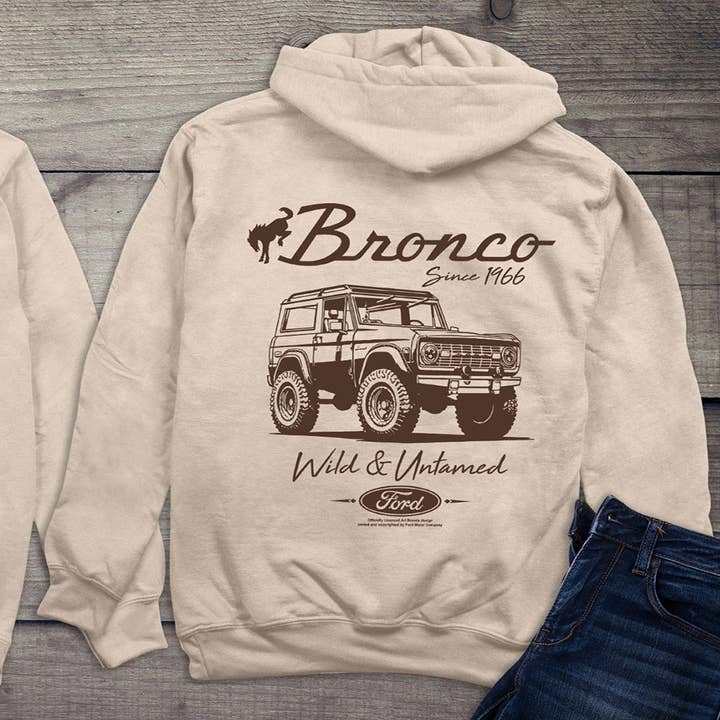 Bronco Wild & Untamed With Crest Hoodie for wholesale by Artopia