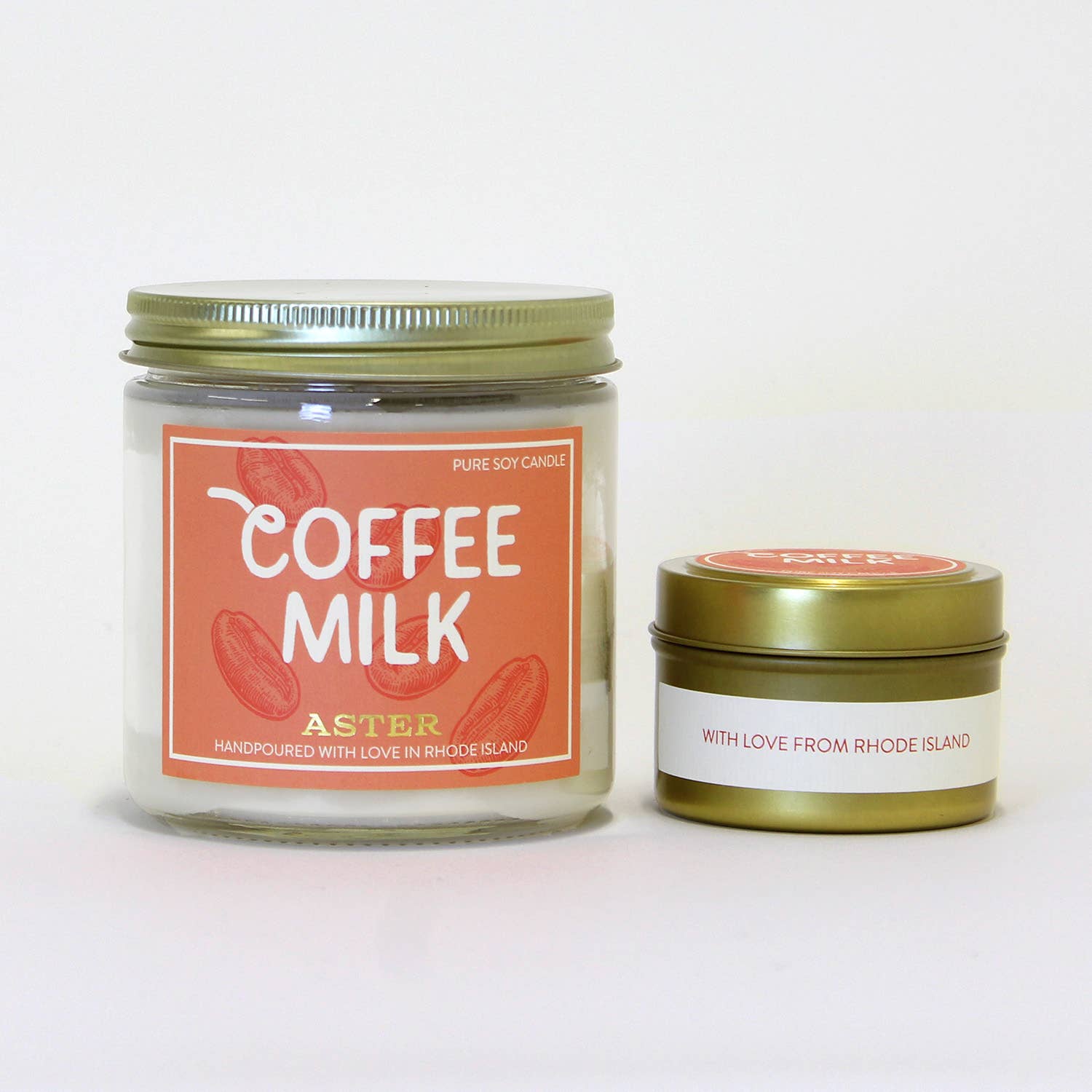 Aster Candle - Wholesale Jar/Filled Candle - Coffee Milk Candle - 4oz, 16oz3
