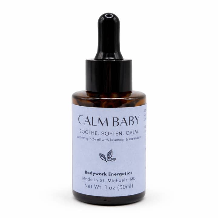 Calm Baby Herbal-Infused Body Oil for wholesale by Bodywork Energetics