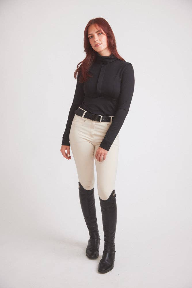 Solid Citizen Equestrian - Wholesale T-Shirt - Women's - Haley | UV Base-layer | Riding top | Turtleneck Sun-shirt | Black15