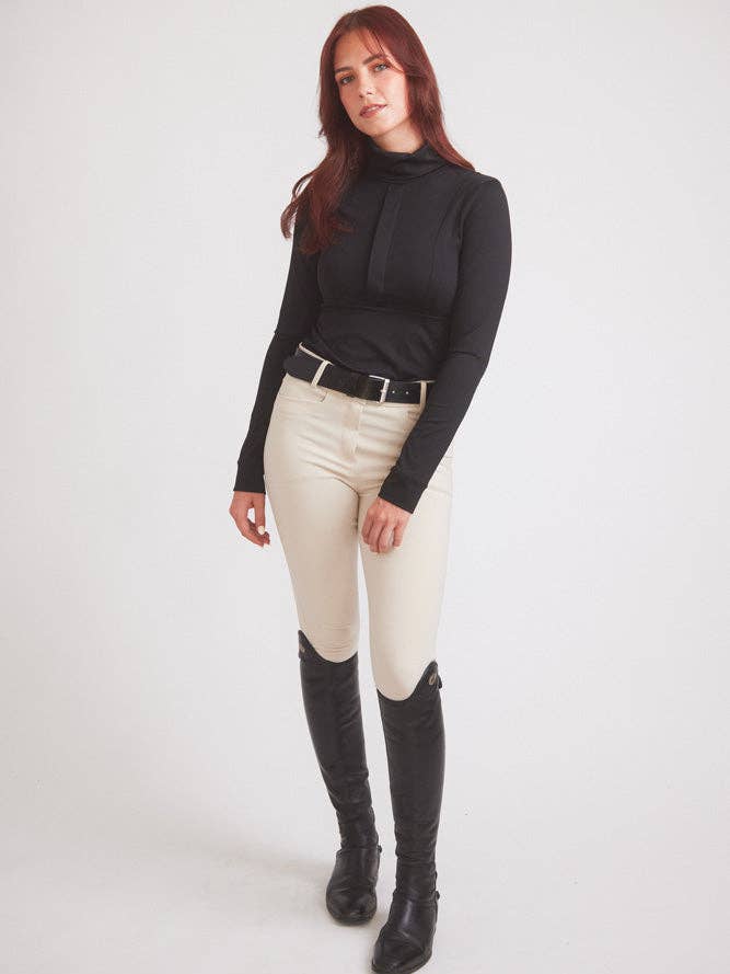 Solid Citizen Equestrian - Wholesale T-Shirt - Women's - Haley | UV Base-layer | Riding top | Turtleneck Sun-shirt | Black15