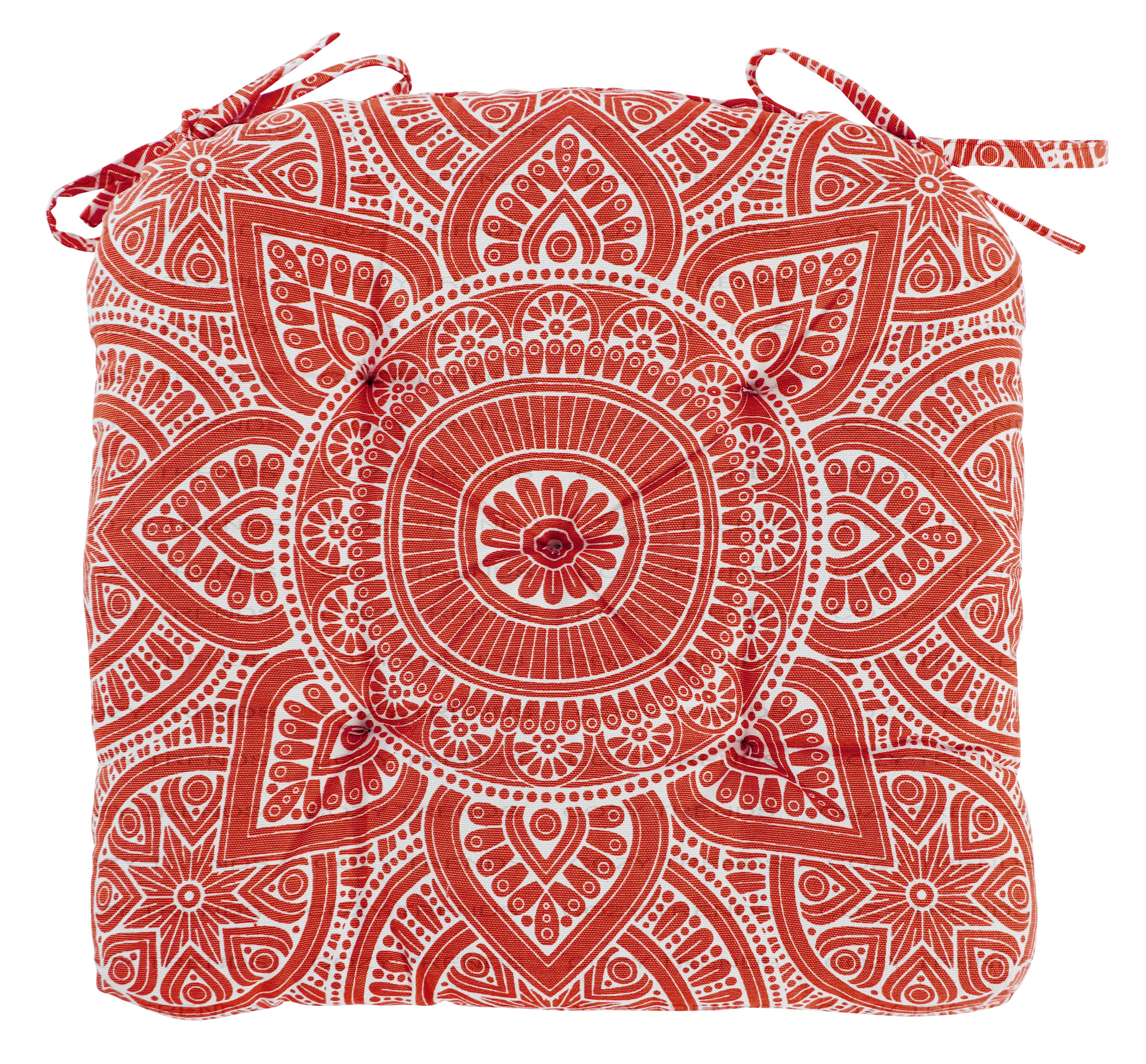 COZY HOMES COLLECTION - Wholesale Chair Cushion - Handmade Cotton Chair Pad Cushion 16" Pads with Ties3