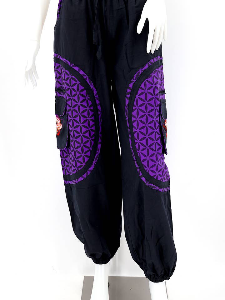 Himalaya Handmade - Wholesale Pants - Women's - Cotton Hippie Handmade Harem Mushroom Embroidered Bohemian Pants5