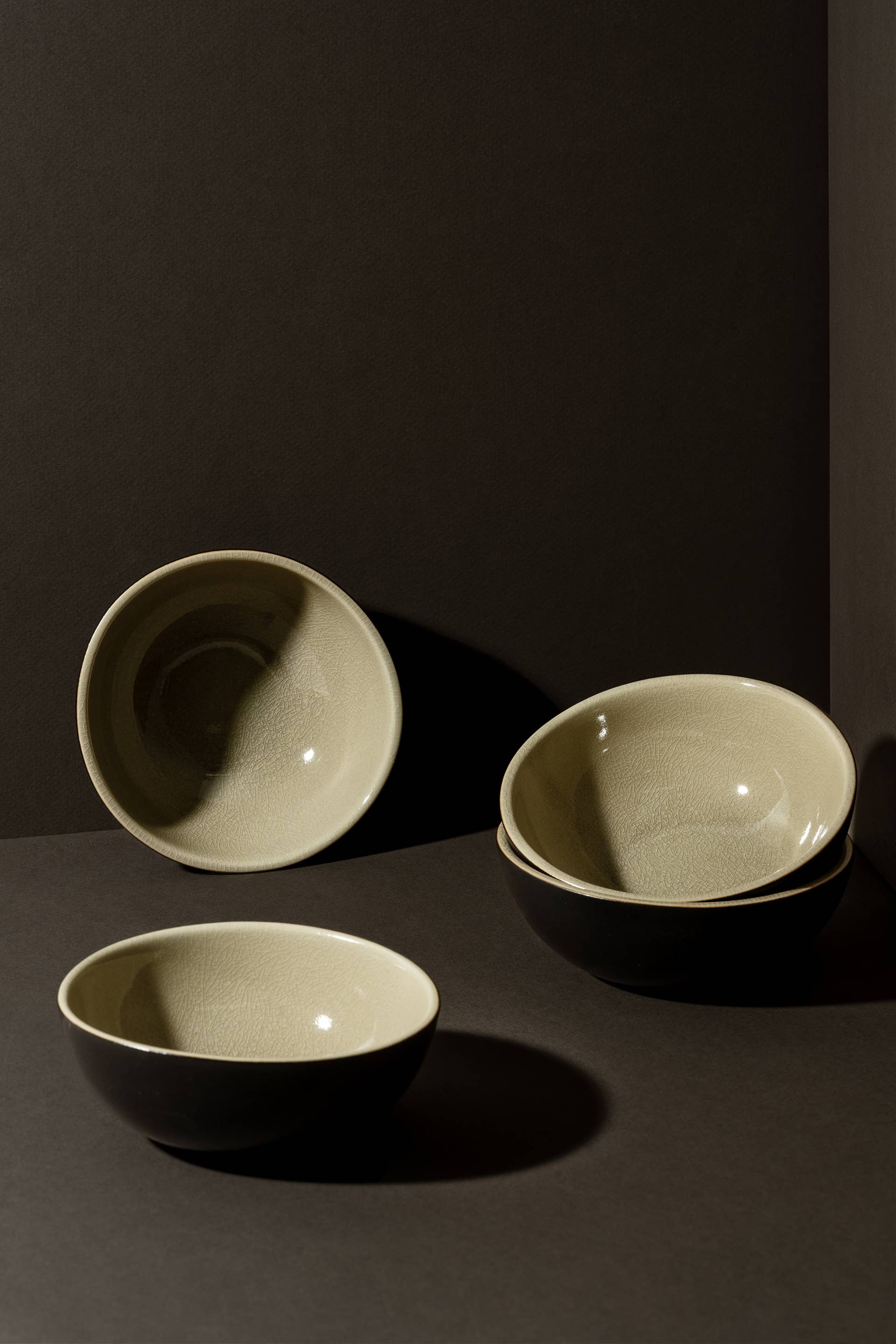 GHARYAN Stoneware & Olive Wood Tableware | Ships from USA - Wholesale Bowl - Handmade Stoneware Cereal Bowl | Dadasi 10 oz4