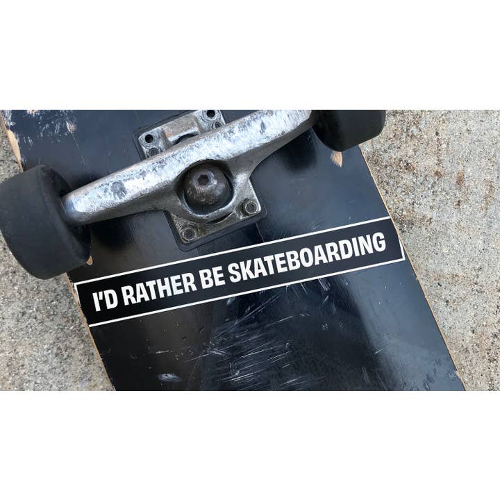 I'd Rather Be Skateboarding Vinylklistermärke för wholesale av Flow State Supply Co.