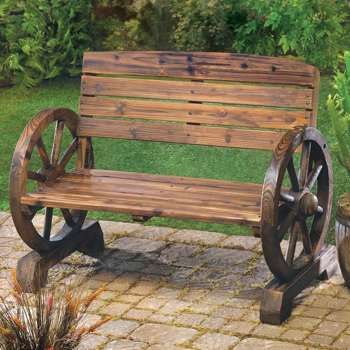 Zingz Home - Wholesale Bench - Wagon Wheel Bench1