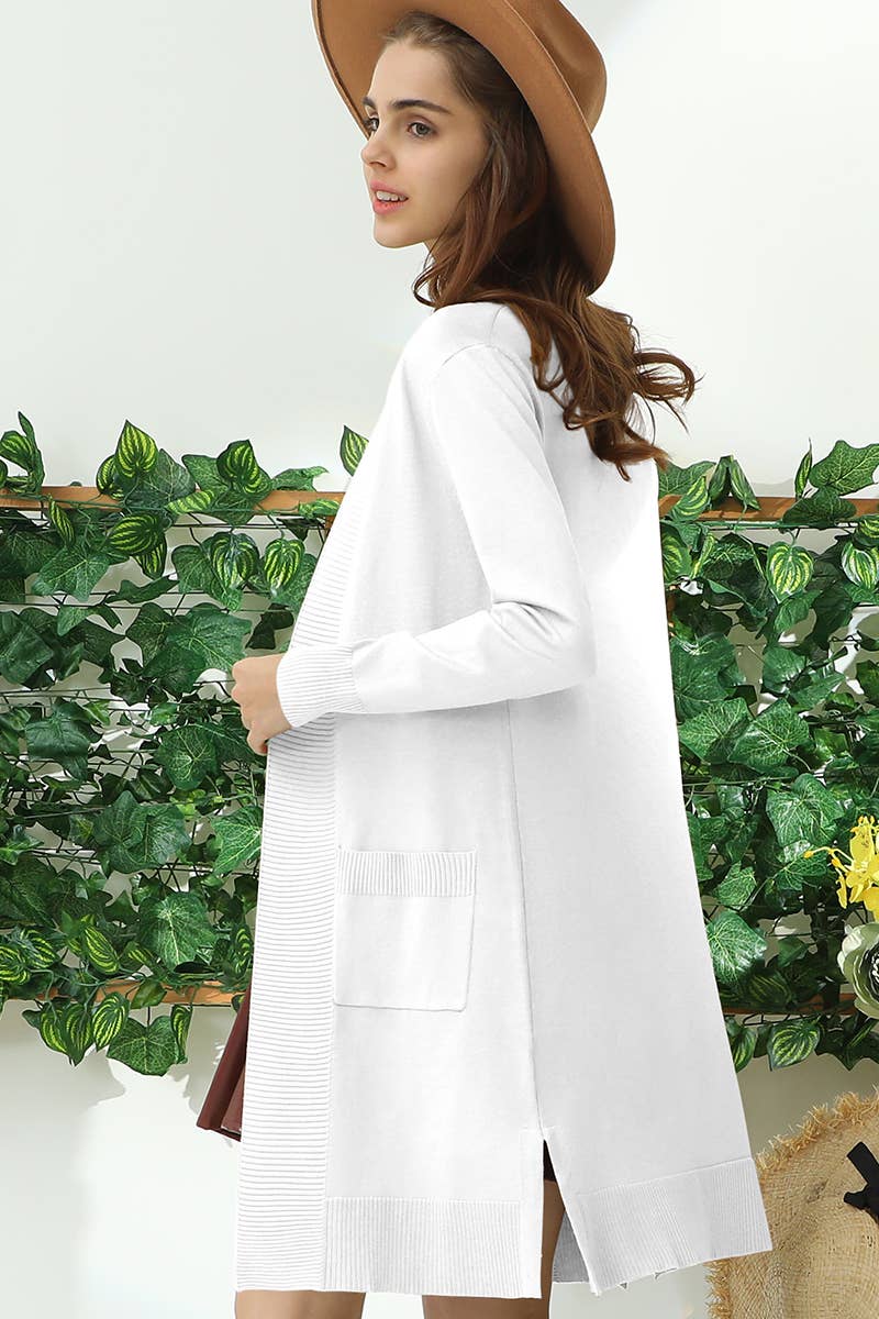 NINEXIS - Vente Cardigan – femme - AWOCAL311_CARDIGAN OUVERT À MANCHES LONGUES AVEC POCHES LATÉRALES49