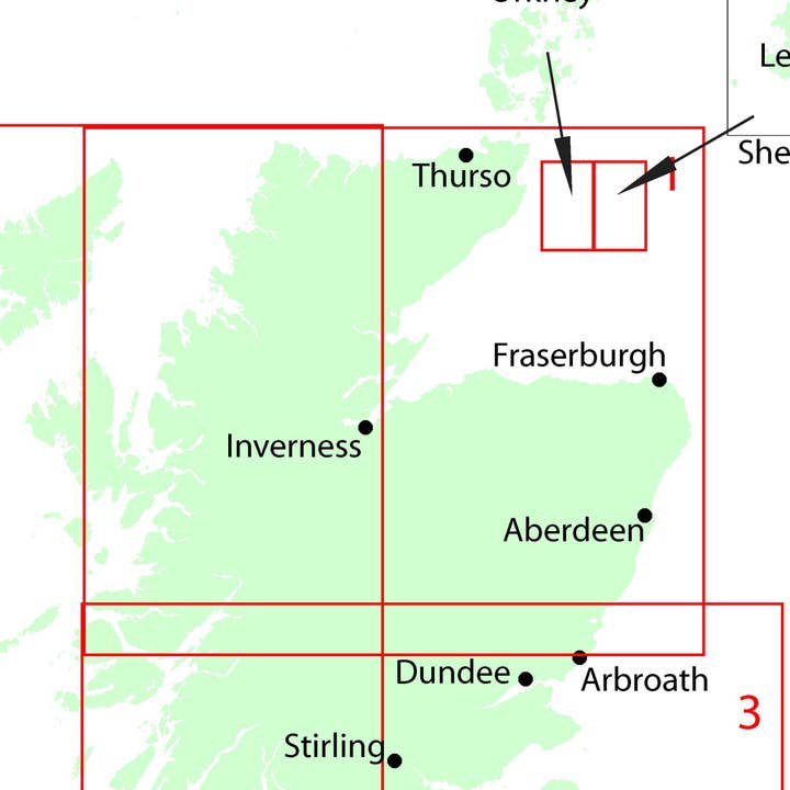 Map Marketing Limited - Vente Cartes - Carte routière régionale du nord de l'Écosse, des Orcades et des Shetland