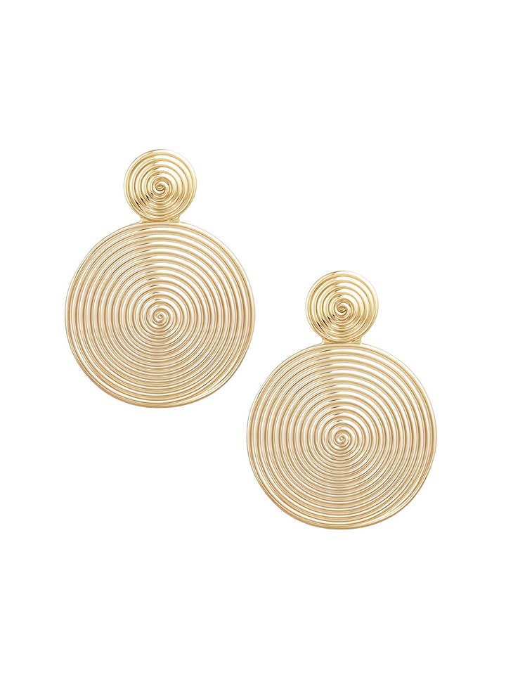 Strata Statement Earrings in Gold för wholesale av Natalie Wood Designs