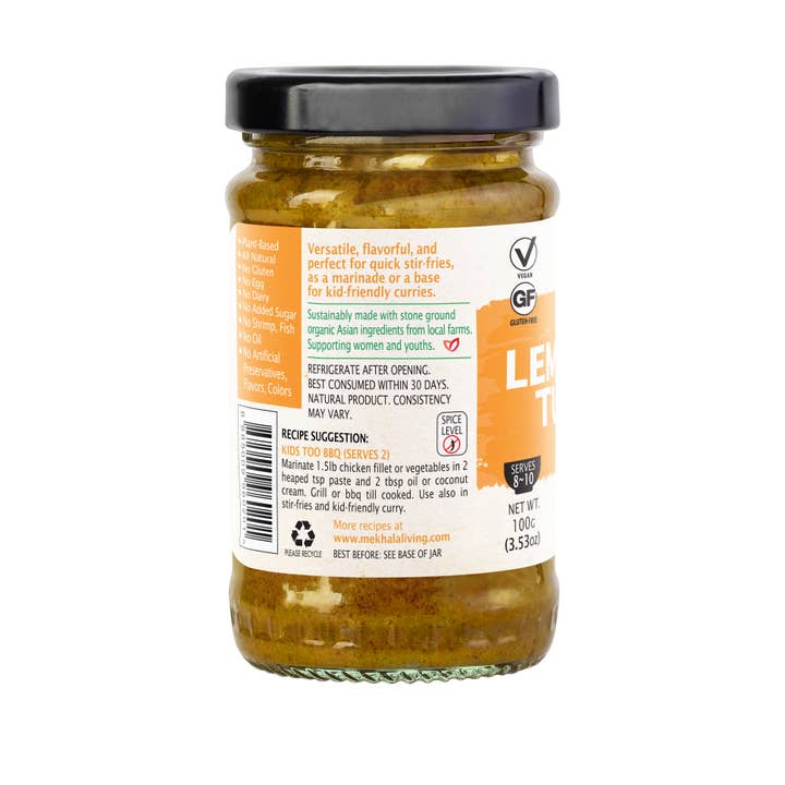 Mekhala Living Inc - Wholesale Saus - Biologische kurkumapasta met citroengras 3.53oz