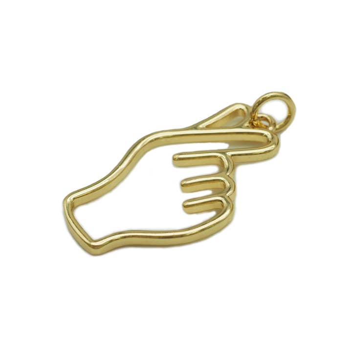 BestBeads&Beyond - Wholesale Individual Charm/Pendant - Love You Hand Gesture Charm, Sku#F1465