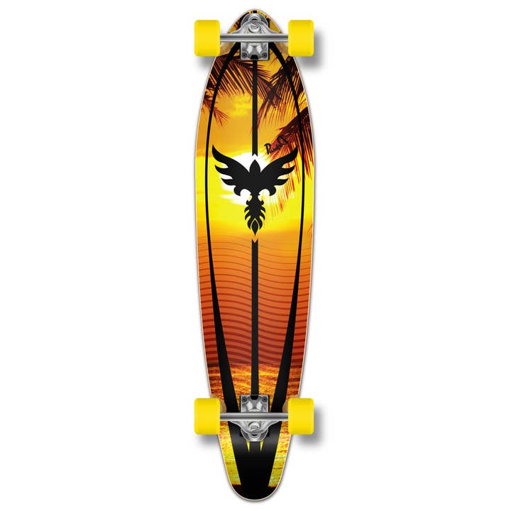 Yocaher Kicktail Complete Longboard - Sunset for wholesale by Yocaher Skateboards