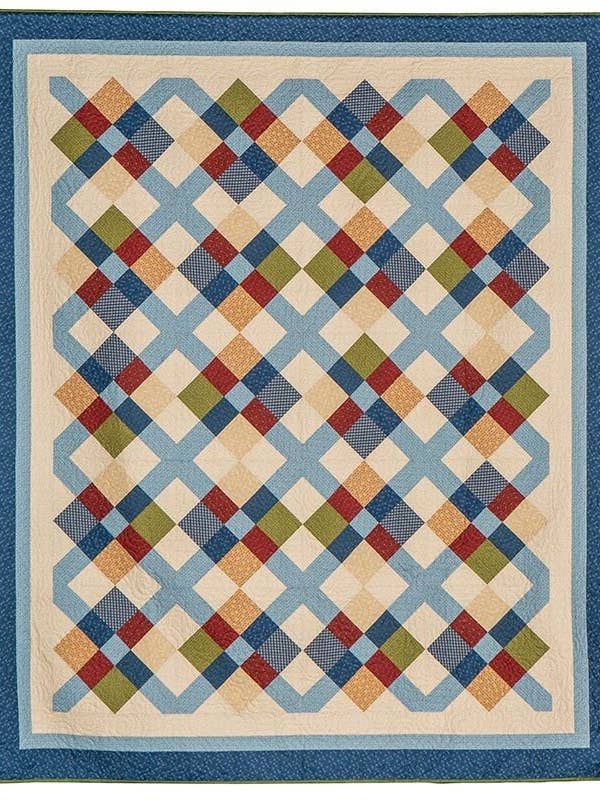 Bluebird Song Queen Sized Quilt Pattern for wholesale by PhoebeMoon Designs