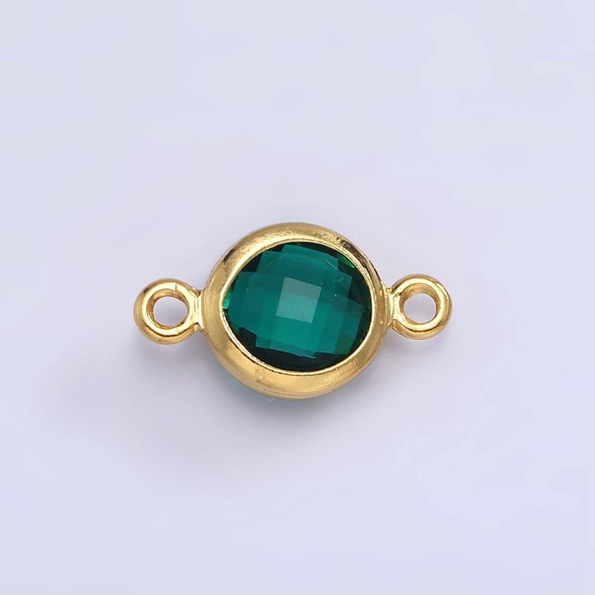 Aim Eternal - Wholesale Individual charm/pendant - Mini 14k Gold Filled Cubic Zirconia Link Connector Color Faceted Crystal Charm Connector Birthstone Link Connector G-742~G-7537