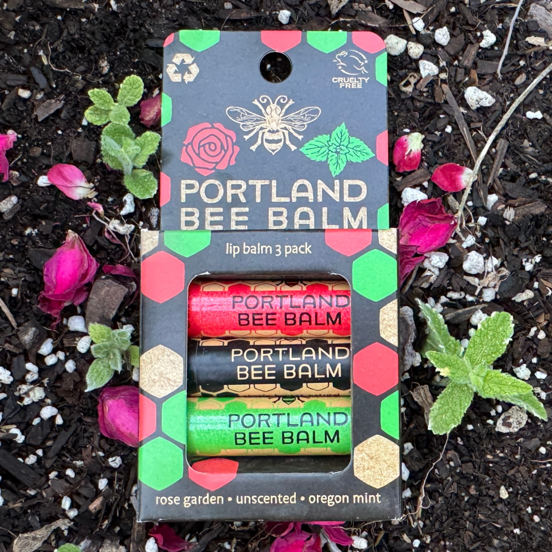 Portland Bee Balm - Wholesale Lip Balm Set - Mint, Rose & Unscented Assorted Beeswax Lip Balm – 3-Pack6