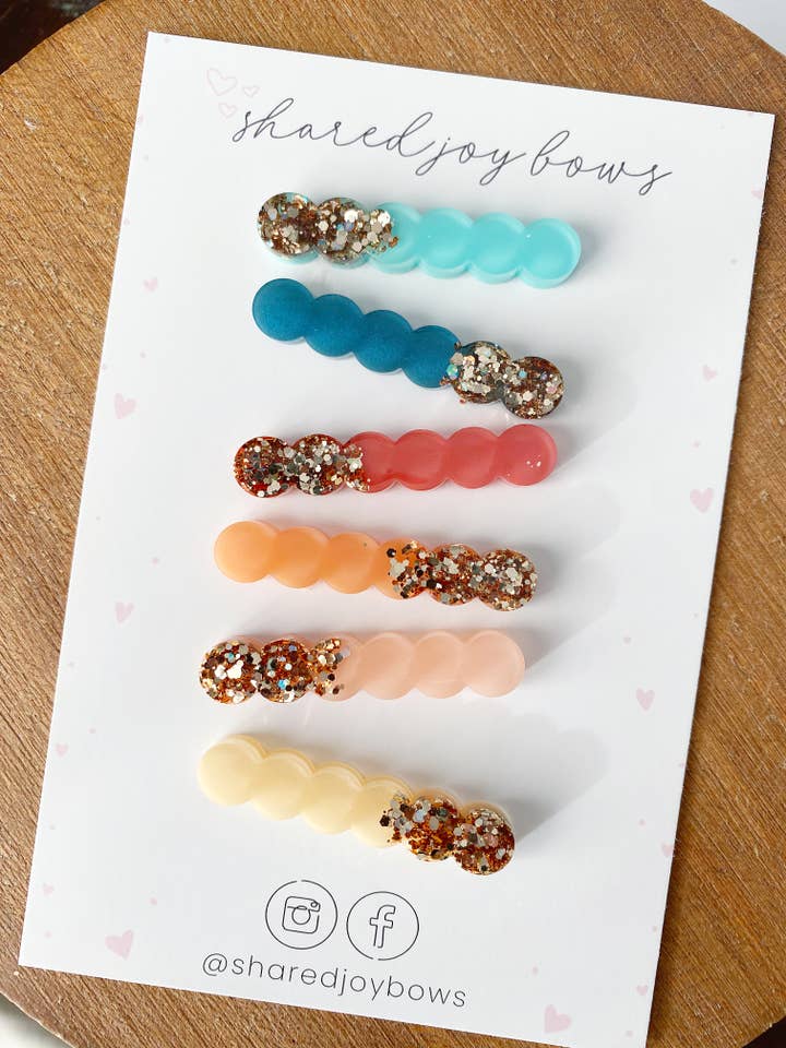 Fall Mini Scallop Clips for wholesale by Shared Joy Bows
