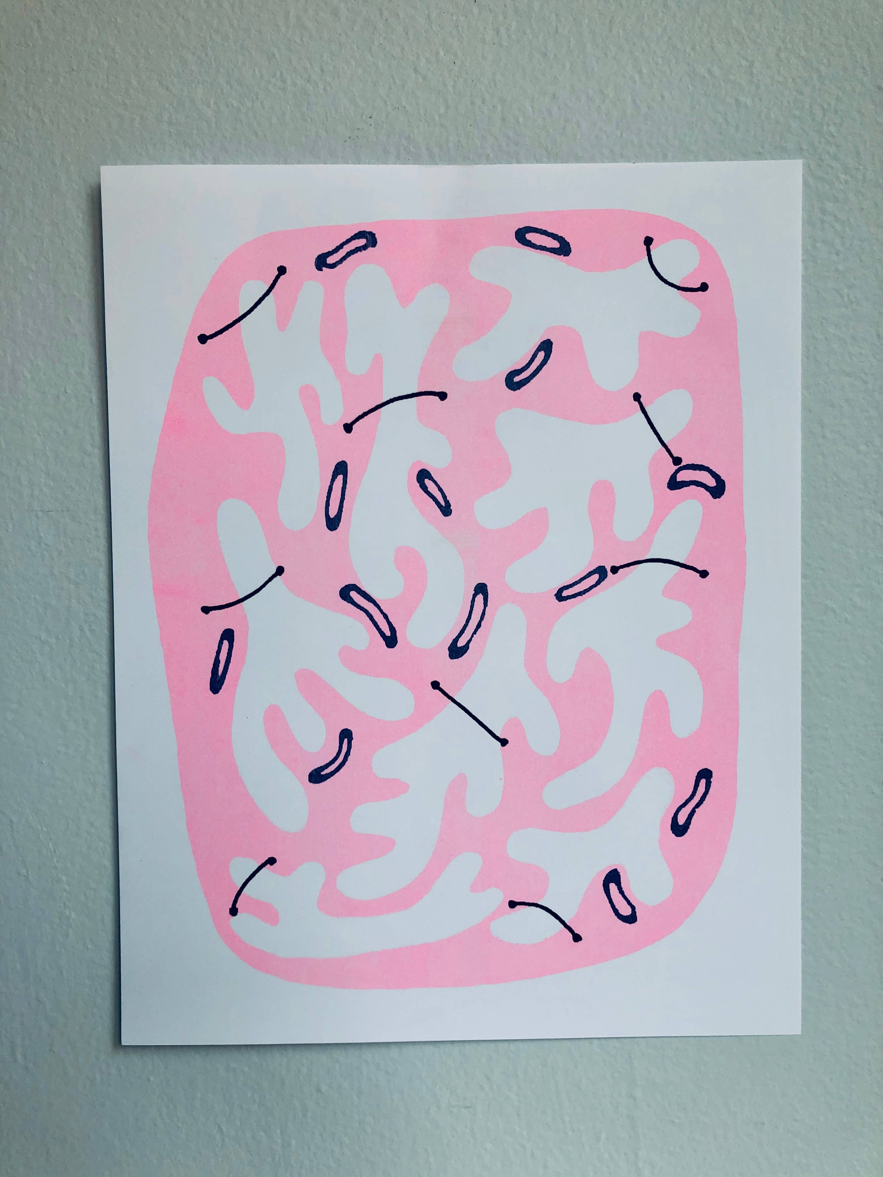 Potato Bread Press - Wholesale Art Print - Cloud Risograph Print3