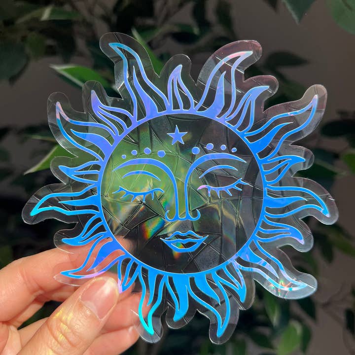 Thirty Three Prints - Wholesale Suncatcher - Sun And Moon Suncatcher Sticker, Window Decal, Window cling1