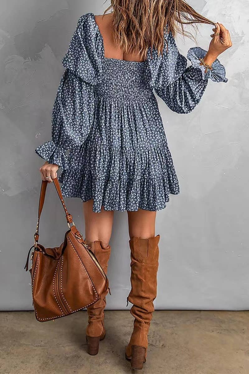 NINEXIS - Wholesale Dress - Women's - CWDSD6417_BOHO DRESSES WITH LONG SLEEVES SHORT STYLES5