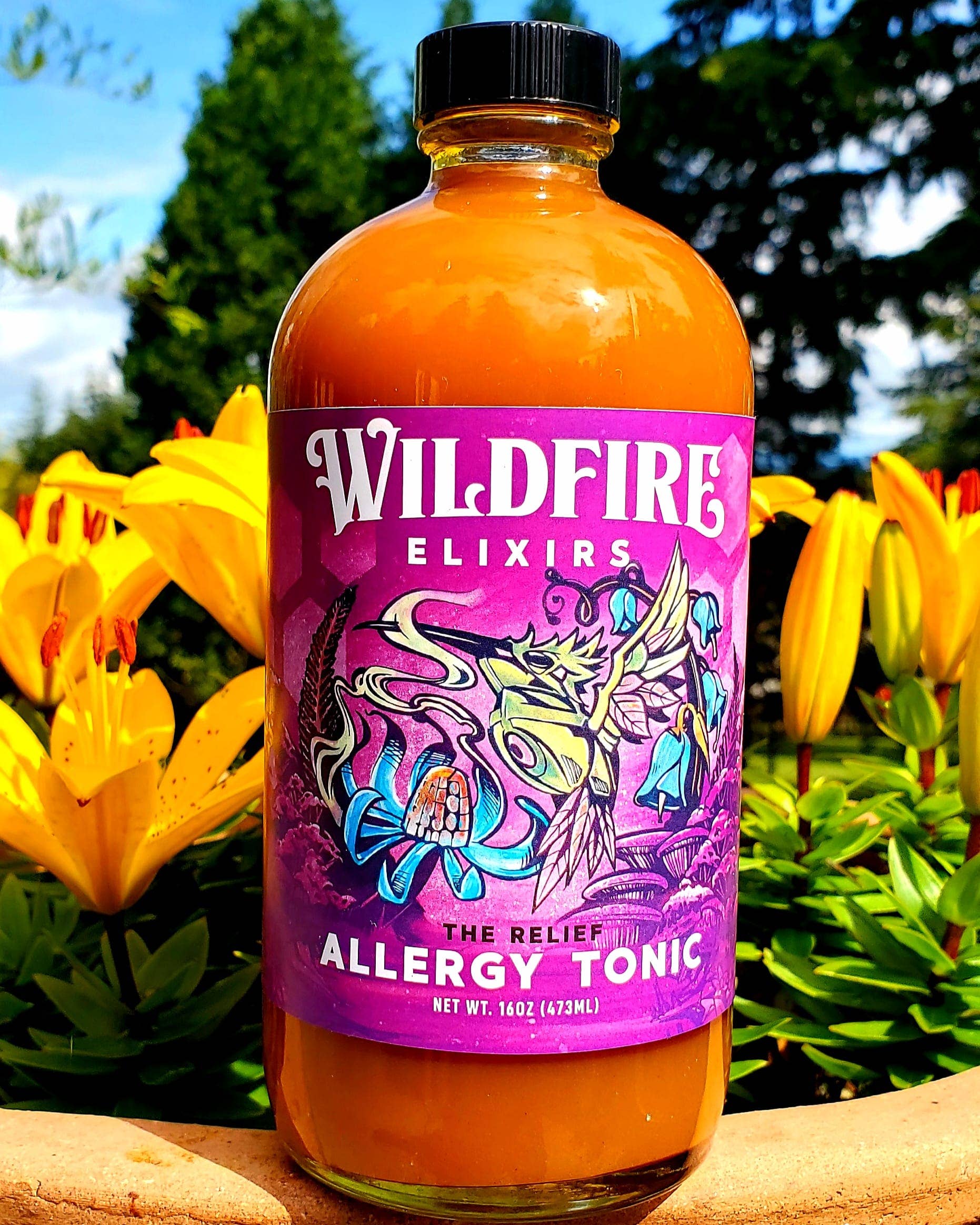 Wildfire Elixirs – Suplemento/vitamina oral por atacado – Tónico Alergénico - O Relevo 16oz, lote sazonal3