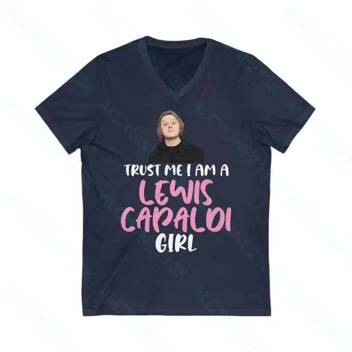 Lewis Capaldi Unisex Jersey Kortärmad V-ringad T-shirt för wholesale av Alcyone213k