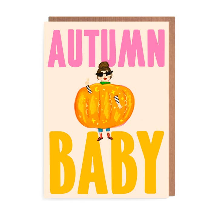 Herfst Verjaardagskaart | Pompoenmeisje voor wholesale door URGHH Card Co.