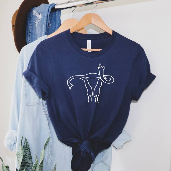 Livmodern långfinger sevärdheter bläck grafisk utslagsplats för wholesale av Sights Ink