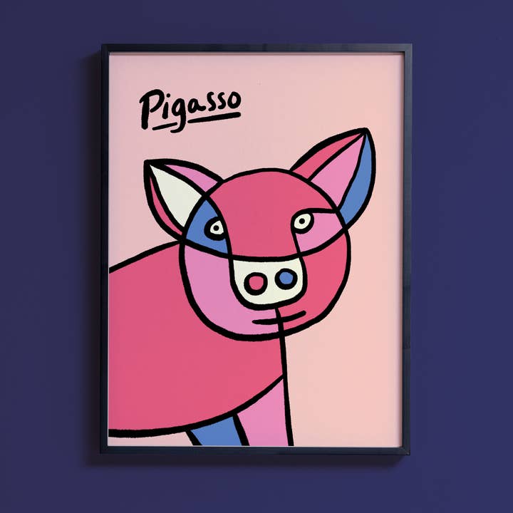 Pigasso – Art print for wholesale by Stoats & Weasels