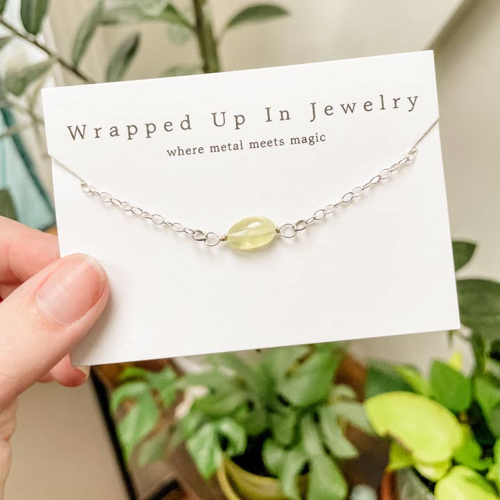 Prehnite Adjustable Bracelet Sterling Silver for wholesale by Wrapped Up In Jewelry