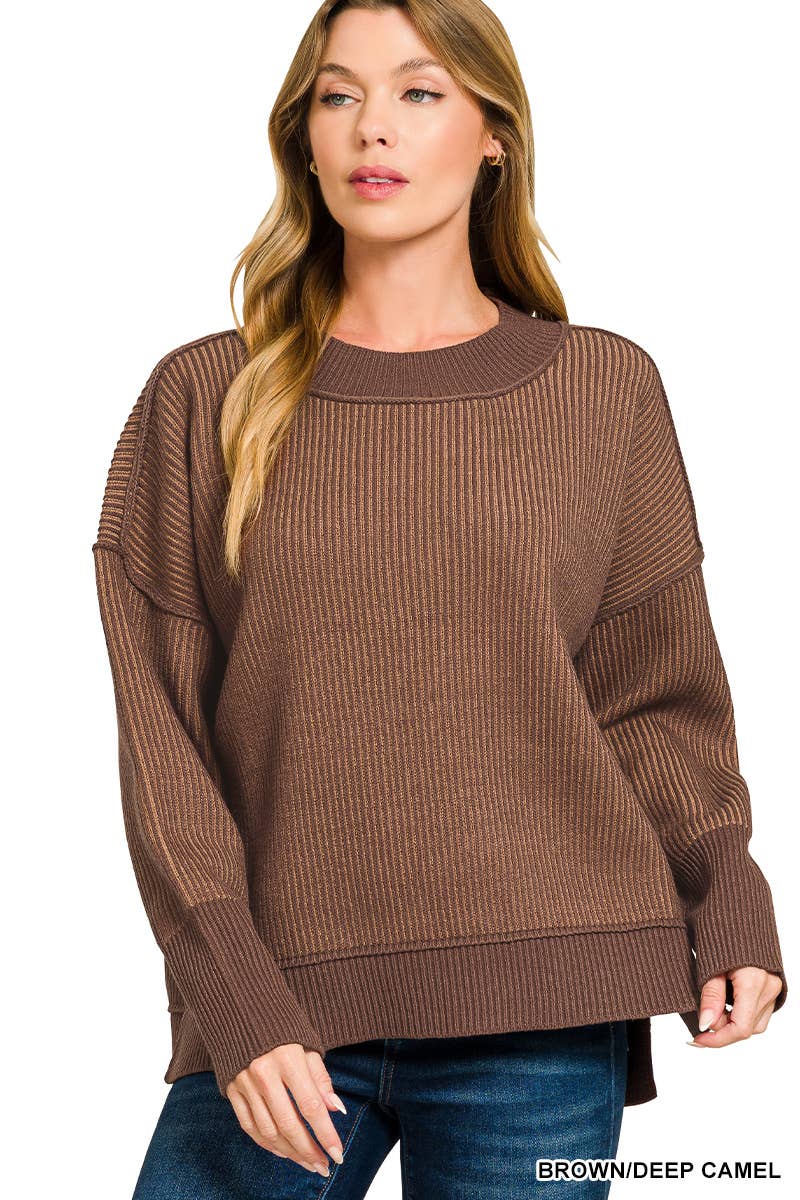 Vanilla Monkey - Wholesale Knit Sweater - Women's - Exposed Seam Two Tone Sweater14