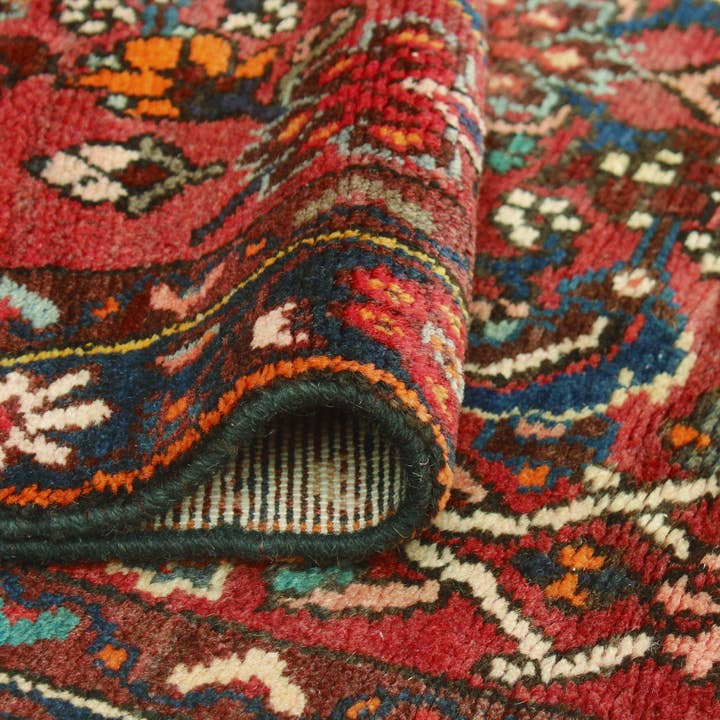 Noori Rug - Wholesale Area Rug - Fine VTG Burl Red/Navy Runner, 2'0" x 9'3"4