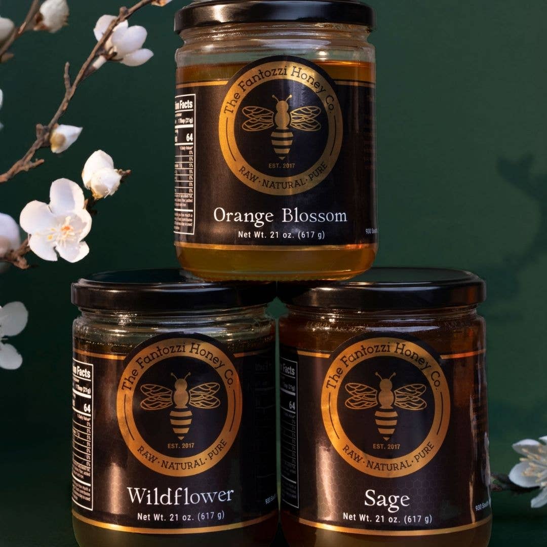Fantozzi Honey Company - Wholesale Honey - Sage Raw Honey Jar - Gourmet Holiday Gift, 21 oz3