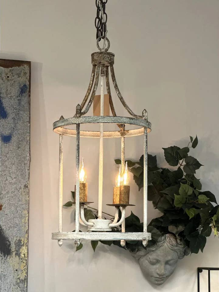 Rust Iron Dining Table Lamp for wholesale by Vagabond Vintage