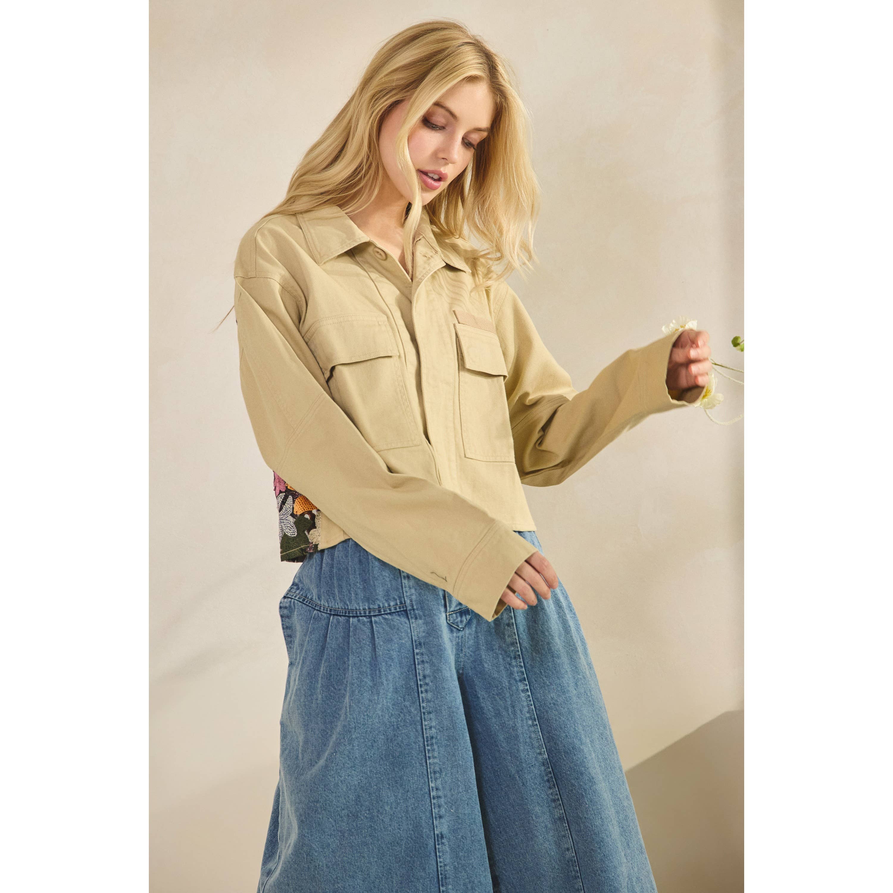 Veveret – Blusão - Mulher por atacado – Casaco com Contraste de Lantejoulas6