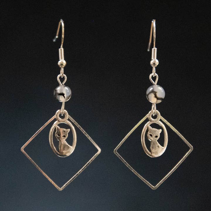 Cat in the Window Earrings for wholesale by JAC Jewelry Designs