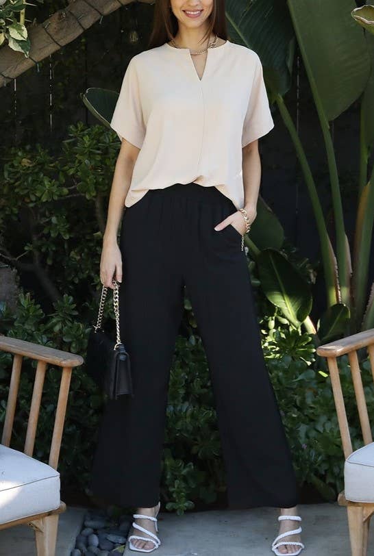 Rosa Clothing - Wholesale Pants - Women's - Pull-On Cotton Linen Trousers7