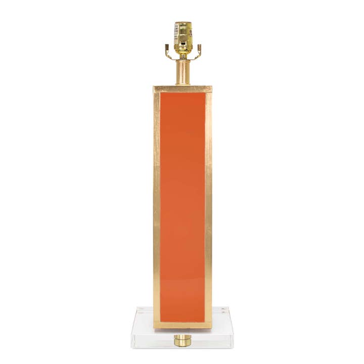 Couture Lamps - Venta al por mayor Lámparas decorativas/de escritorio - Lámpara de mesa Blair, naranja/dorada (solo base, arpa y acabado)