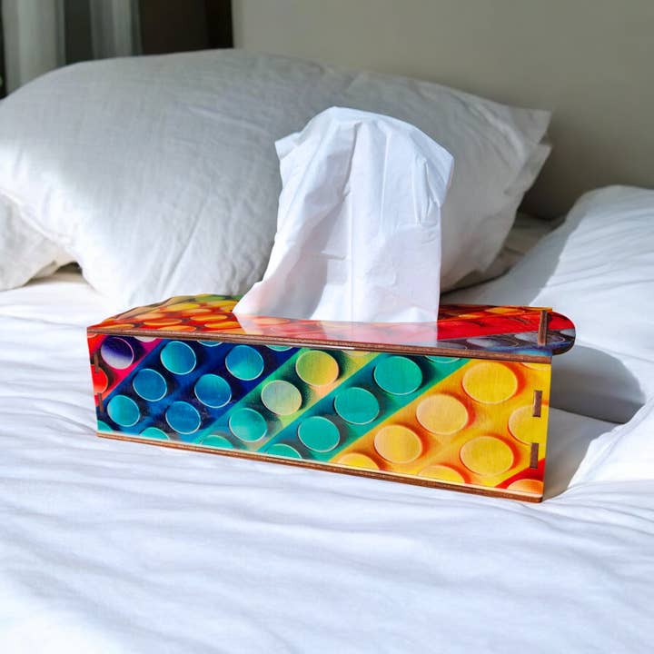 BoisMagique - Wholesale Tissue Box - Wooden Tissue Box - Color Bubbles 1