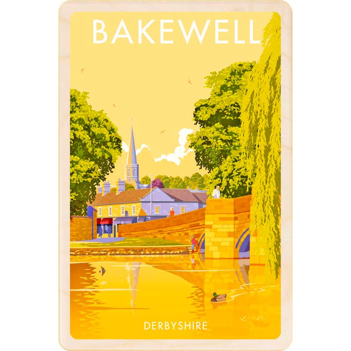THE WOODEN POSTCARD COMPANY - Venta al por mayor Tarjeta postal - Bakewell, Derbyshire - Tarjetas y imanes ecológicos