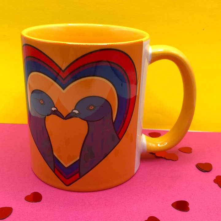 PaintsPylons - Wholesale Coffee Mug - Pigeon Love Mug - Case of 25