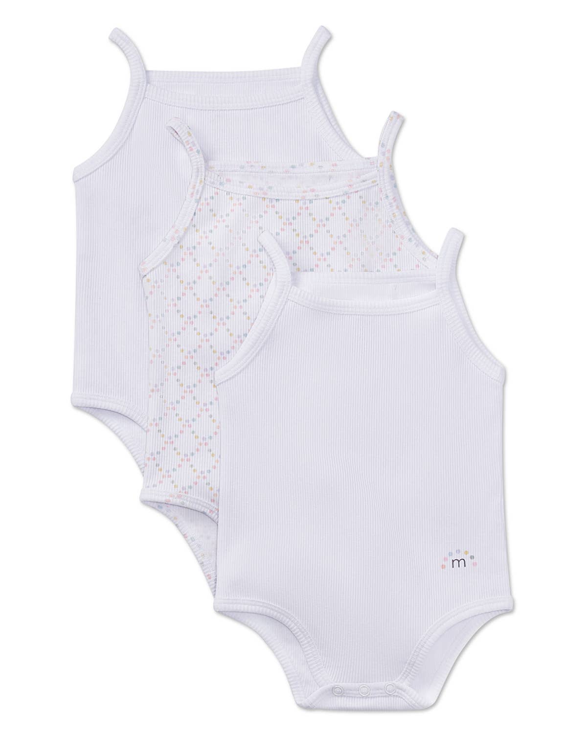 MiniMoi by MeMoi - Wholesale Bodysuit (Footed) - Baby - Ribbed Dot Logo Bodysuits 3 Pack3