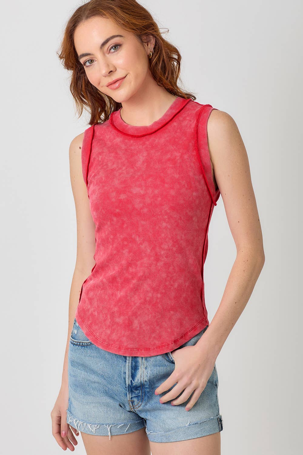 Mystree - Wholesale Tank Top - Women's - 60556 Exposed Seaming Ribbed Tank11