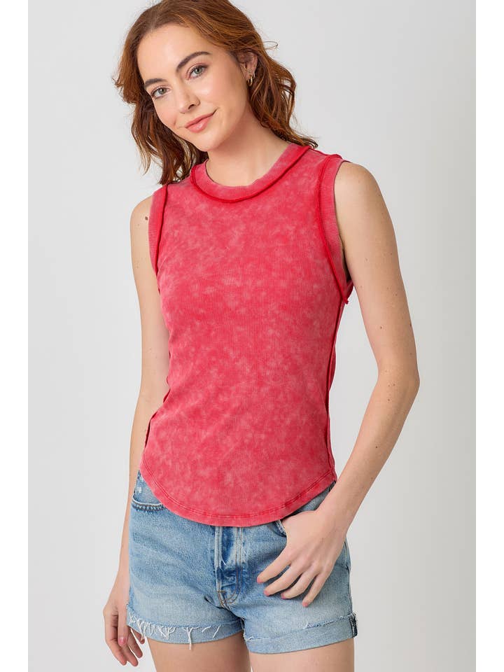 Mystree - Wholesale Tank Top - Women's - 60556 Exposed Seaming Ribbed Tank11