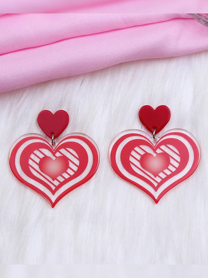 Heart Shaped Earrings for wholesale by Comely Fashion